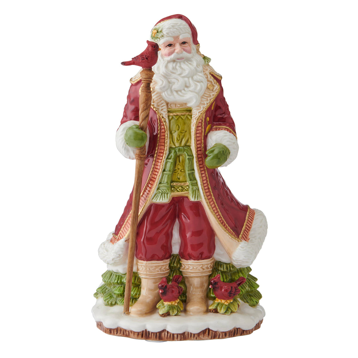 Fitz & Floyd Poinsettia Hldy Musical Santa Giftbox