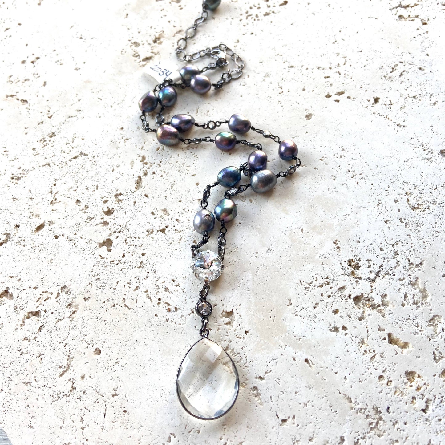 Pearl necklace boutique jewelry bridal silver ocean beach