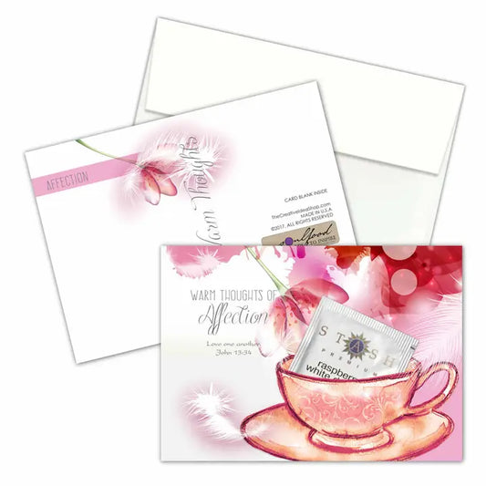 Tea Greeting Card with Real Tea Bag - Thoughts Affection