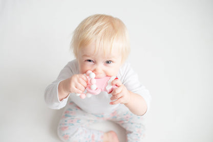 Handheld Milkshake Teether Ring Toy for Babies