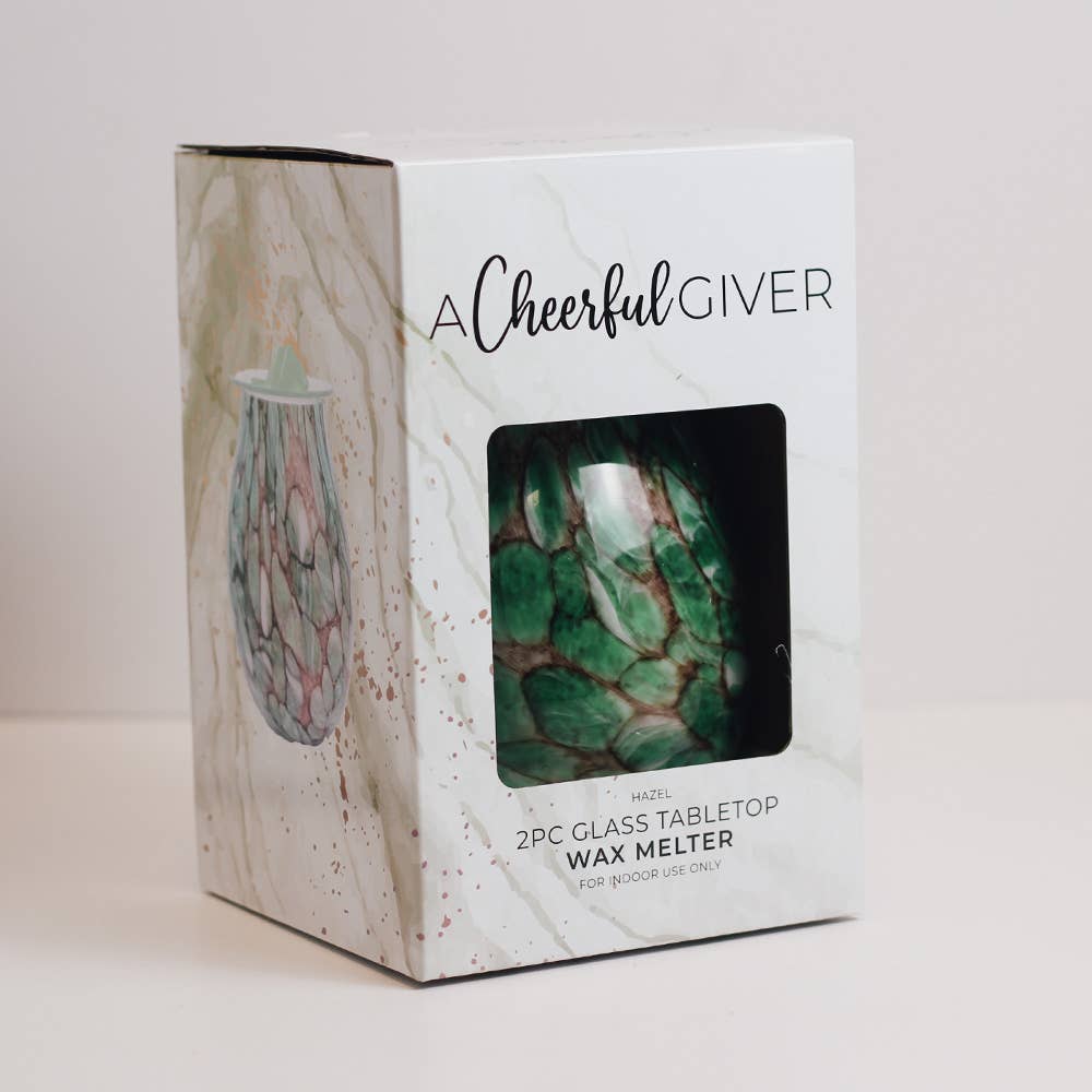 A Cheerful Giver - Hazel Glass Wax Melter - Tabletop