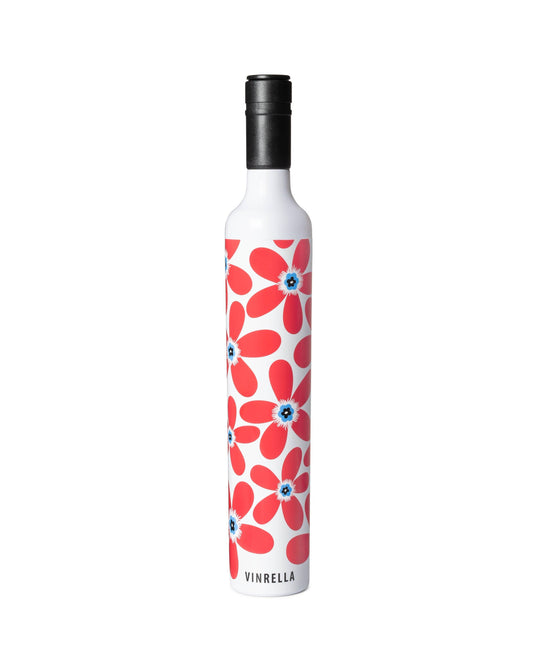 Cherry Pop Red Floral Bottle Umbrella