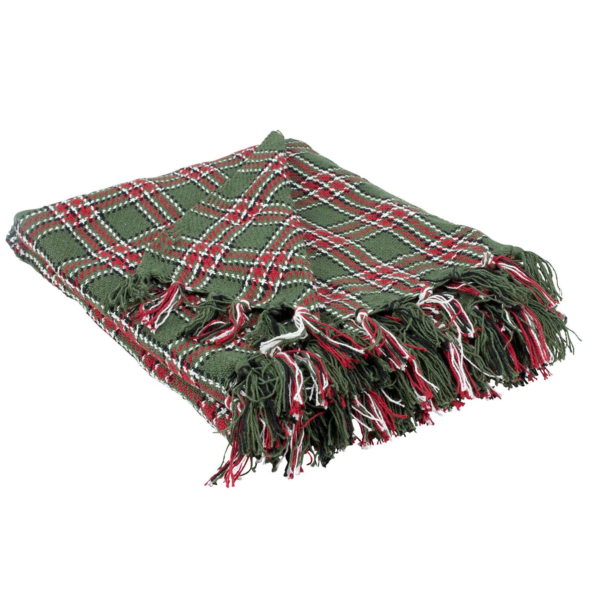Cabin Christmas Plaid Throw