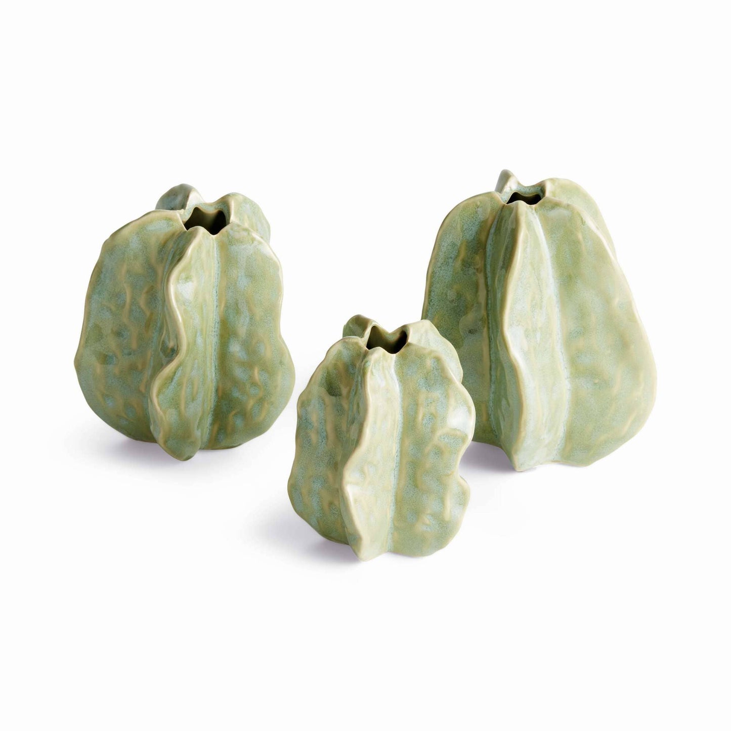 Napa Home & Garden - Bethany Bud Vases, Set of 3 - Seafoam Ceramic Decor