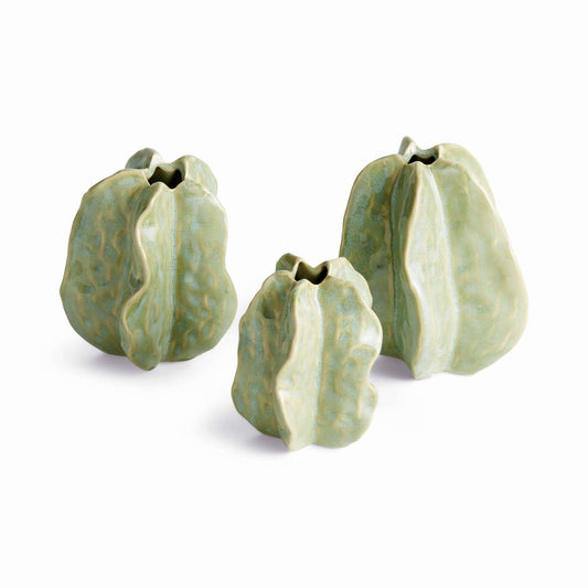Napa Home & Garden - Bethany Bud Vases, Set of 3 - Seafoam Ceramic Decor