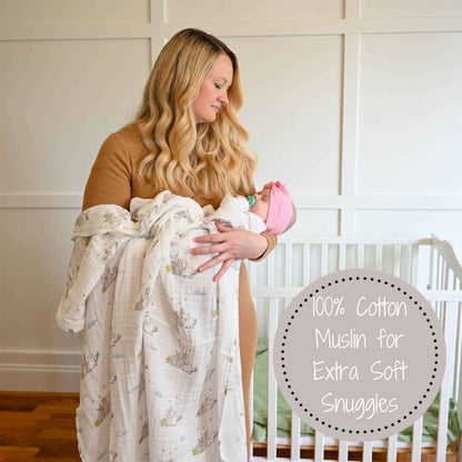 LollyBanks - SomeBunny Loves You Baby Easter Swaddle Blanket