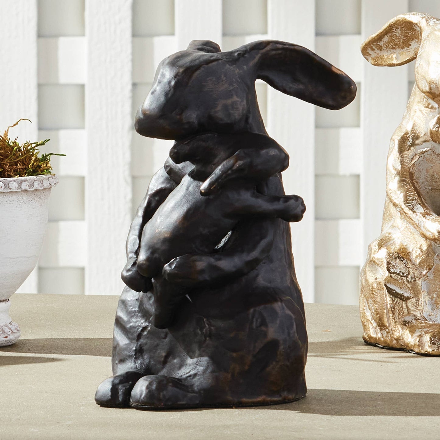 Mother Rabbit Sculpture, Black