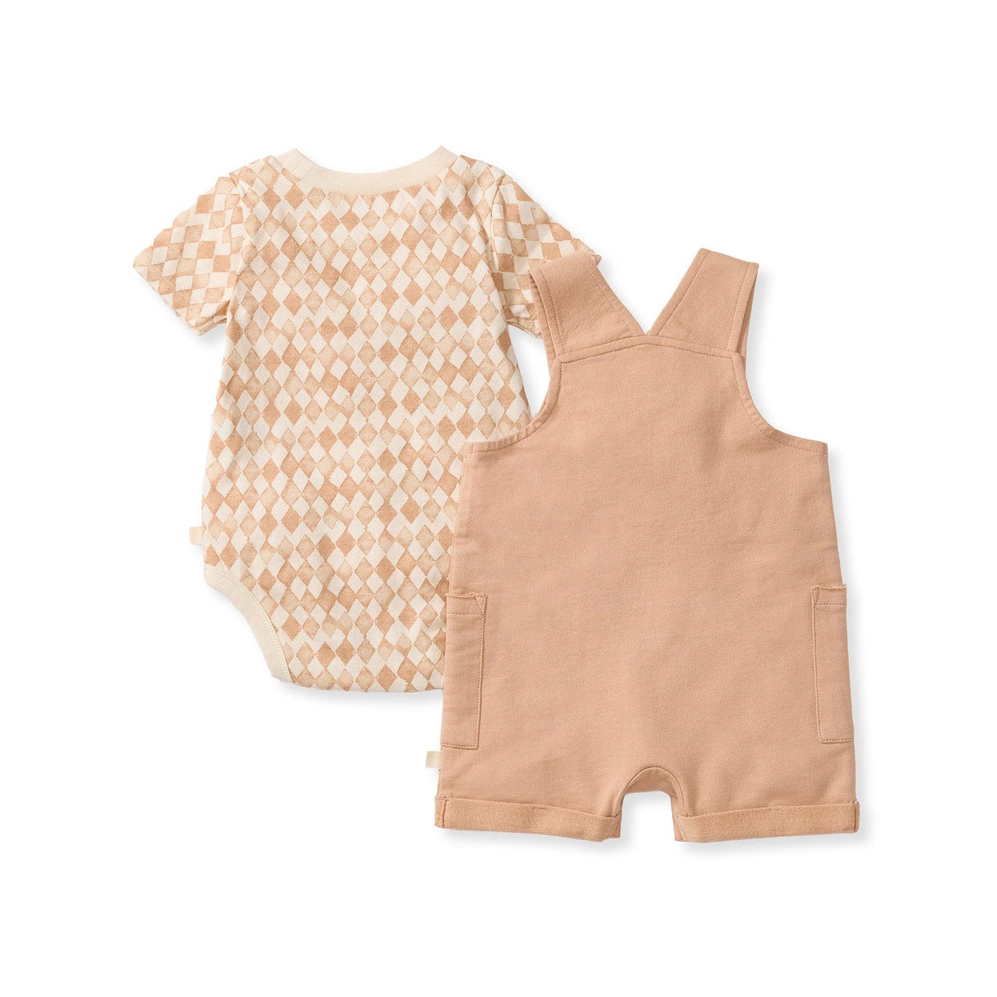 Diamond Tile Baby Boy Romper & Bodysuit Set: 18M