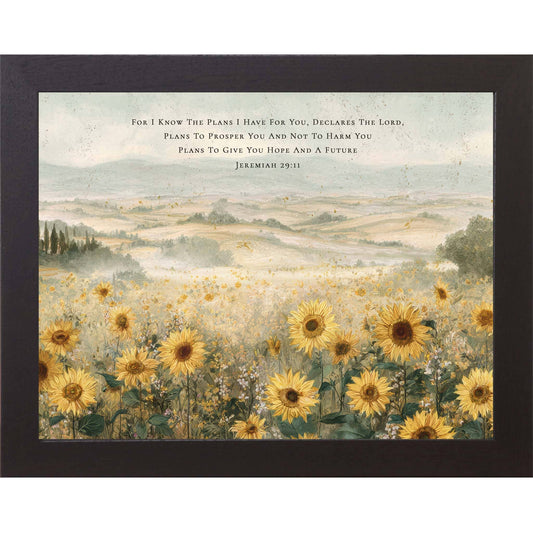 Sunflowers of Hope and a Future – Jeremiah 2911 Framed Art