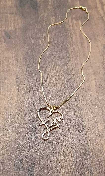 Faith Heart Necklace