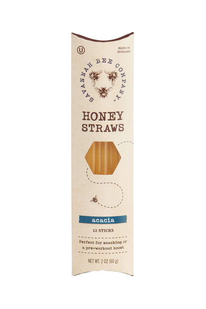 Savannah Bee Company - Paquete de 12 pajitas de miel