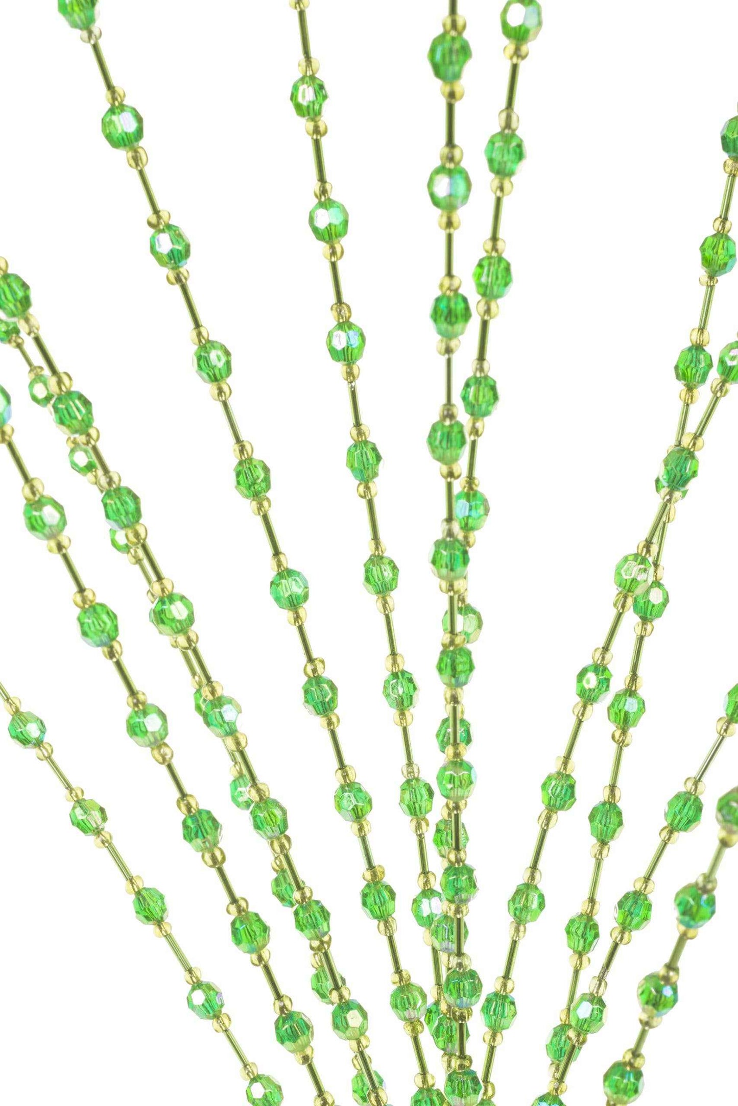 NEW-Green Beaded Tree Pick
