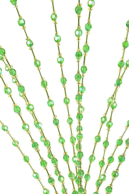 NEW-Green Beaded Tree Pick