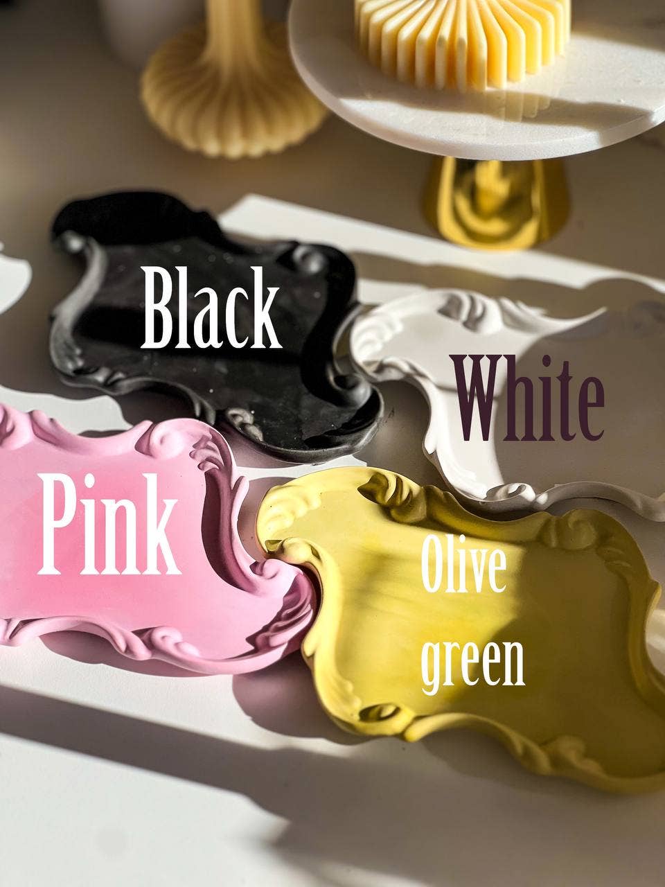 Huge Botanical Candle in Gypsum Vessel 2 1/4x8in