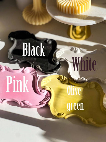 Huge Botanical Candle in Gypsum Vessel 2 1/4x8in