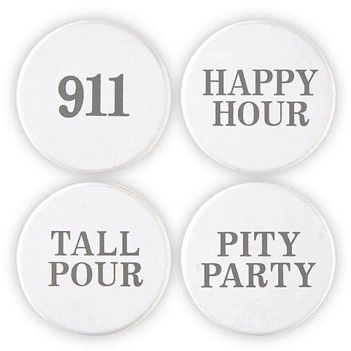 Face To Face Wine Stoppers - Happy Hour