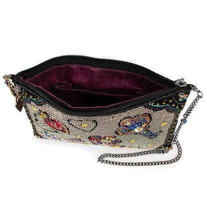 Unlocked Magic Beaded Keys & Hearts Mini Crossbody Handbag