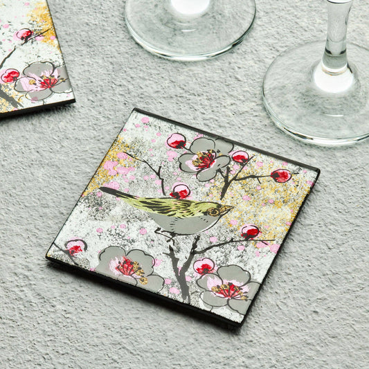 Set of 4 Coasters - Bird Song