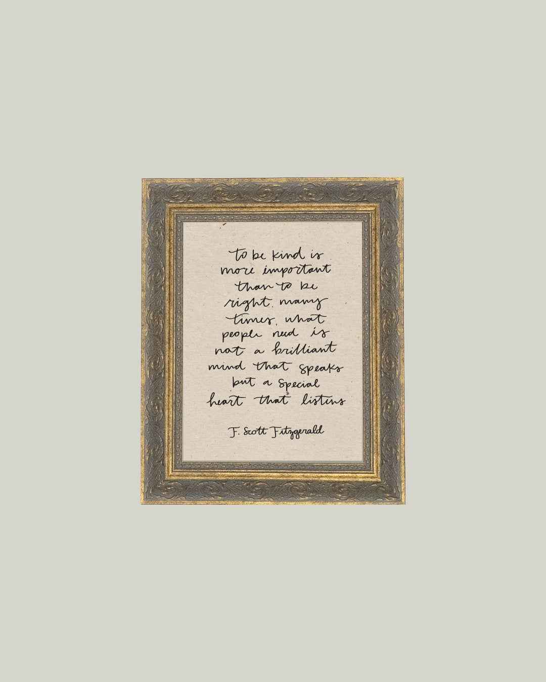 To Be Kind Framed Antique Print