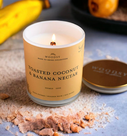 Coconut & Banan Gold 12 oz Candle