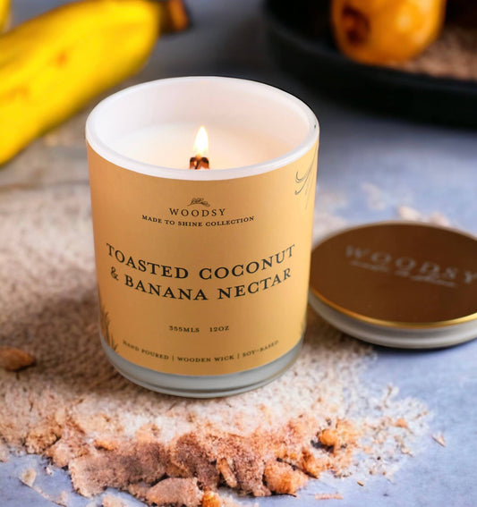 Coconut & Banan Gold 12 oz Candle
