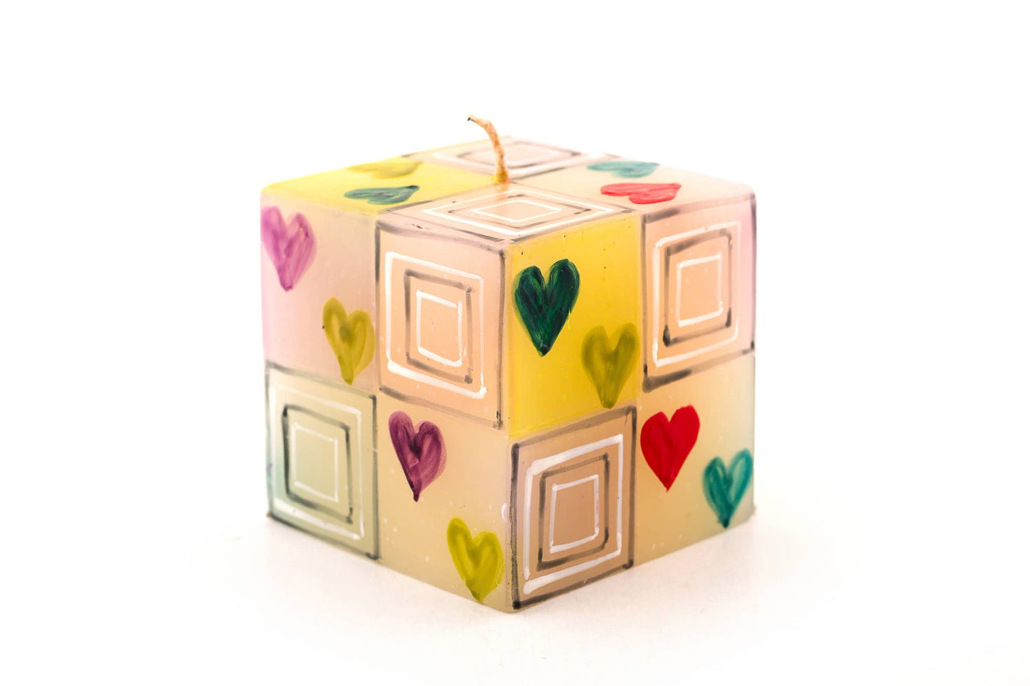 Pastel Hearts Candle