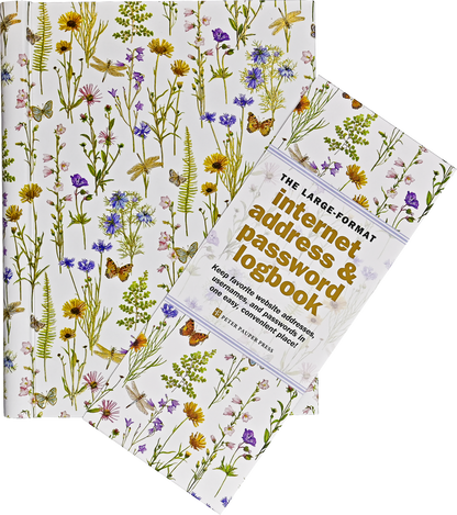 Wildflower Garden Large Internet Address & Password Logbook