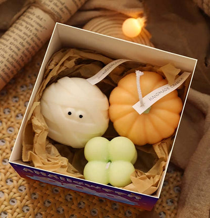 Velas Meta - Caja de regalo con velas perfumadas de fantasmas de Halloween CM023