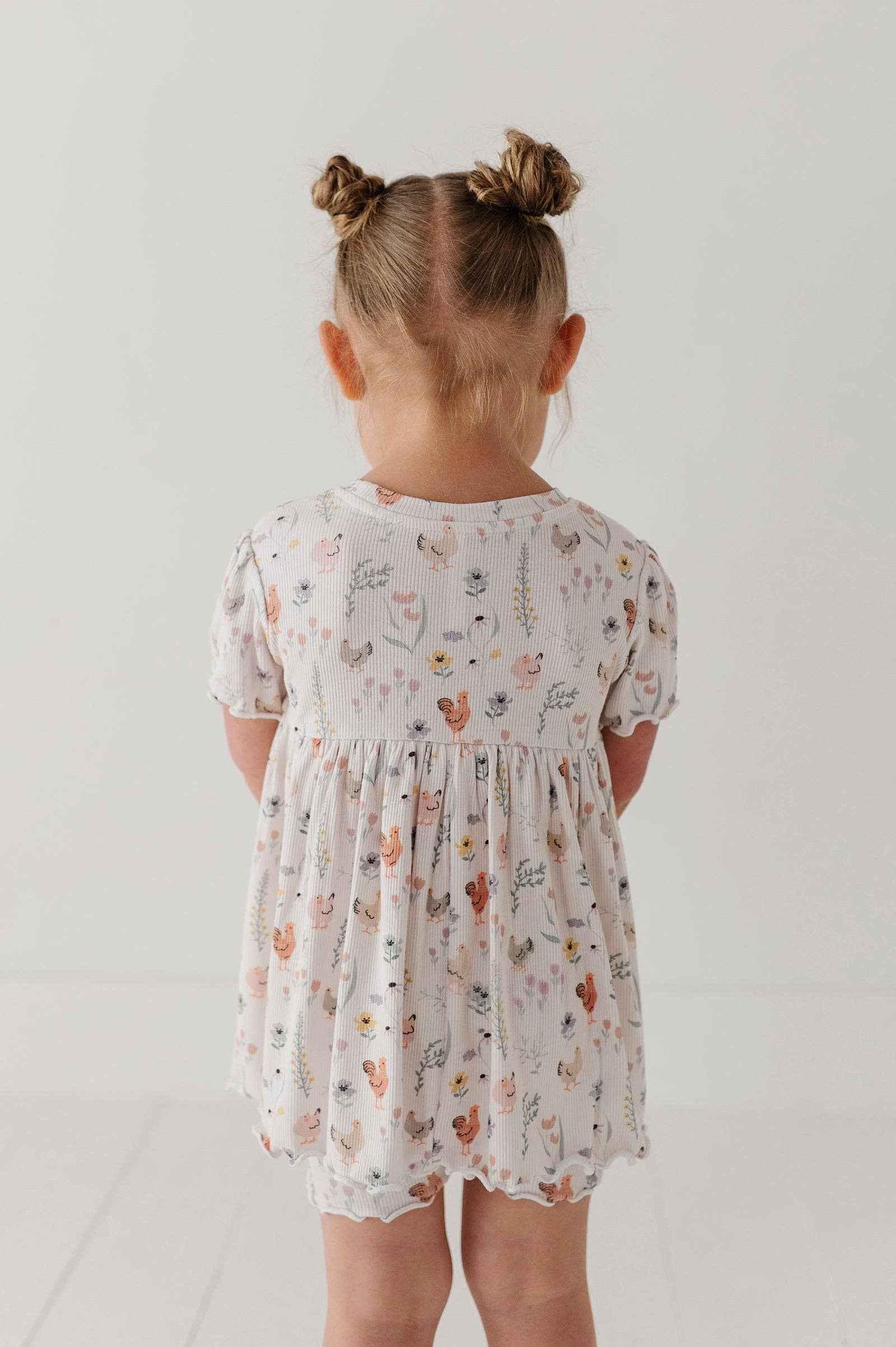 Babysprouts Girl's Babydoll Set: Floral Chickens / 0-3M