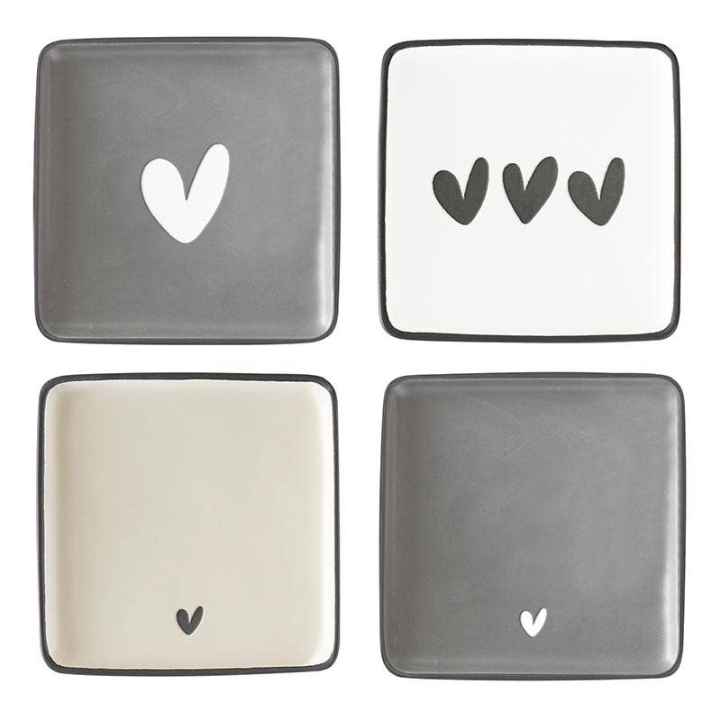 Ceramic Plates Assorted -SET OF 4