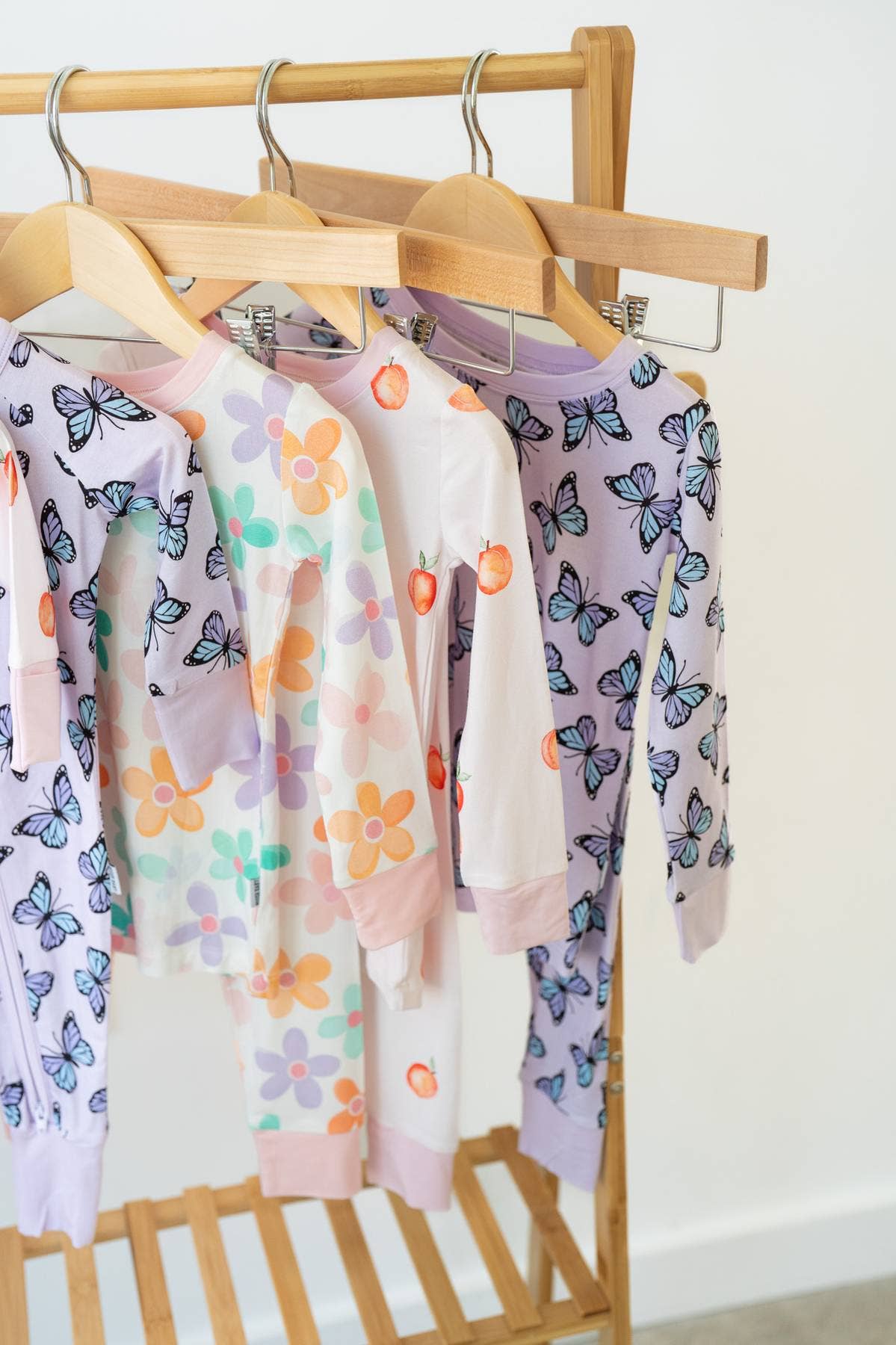 Boosh Baby - Purple Butterflies | Two-Piece Kids Bamboo Pajama Set