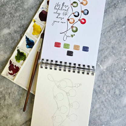 Watercolor Workbook, Spiral Bound, Christmas