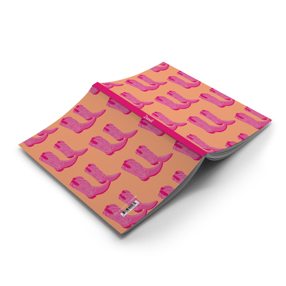 Cuaderno clásico de tapa plana en color rosa sobre rubor