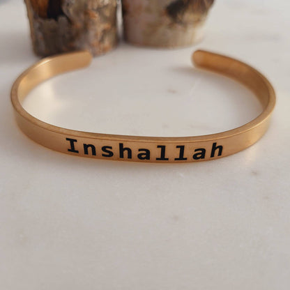 Inshallah Bracelet Muslim Islamic Cuff
