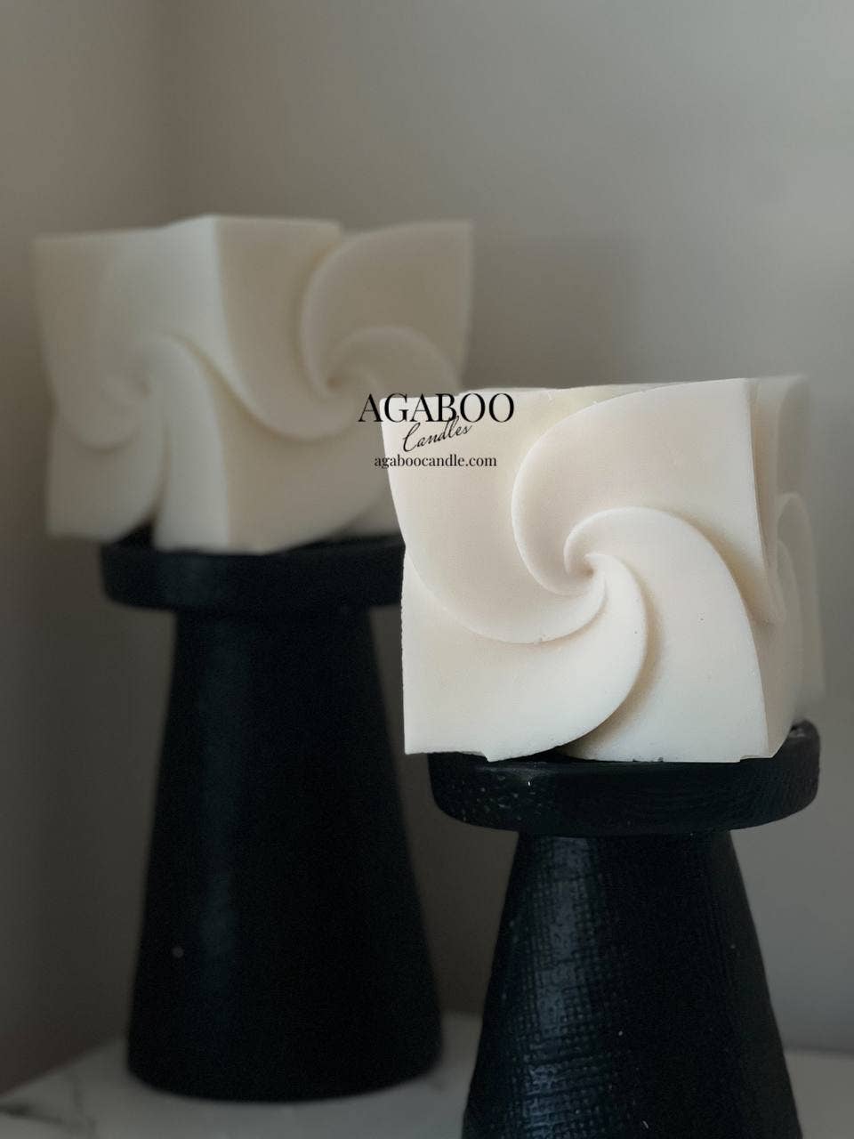 Windmill Square Cube Candle 4x4in - Shaped