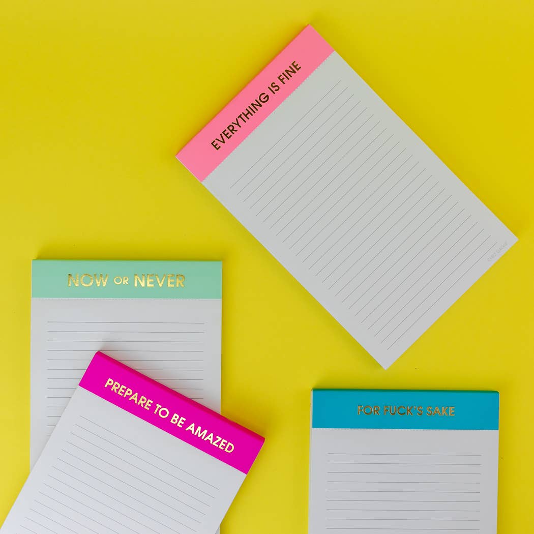 Chez Gagné - Prepare To Be Amazed - Lined Notepad - Bright Magenta - 65 perforated pages - 5x8