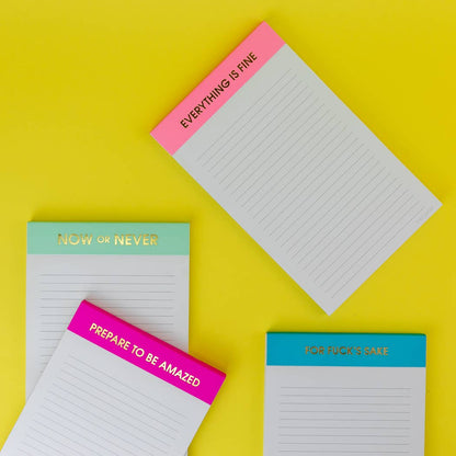 Chez Gagné - Prepare To Be Amazed - Lined Notepad - Bright Magenta - 65 perforated pages - 5x8