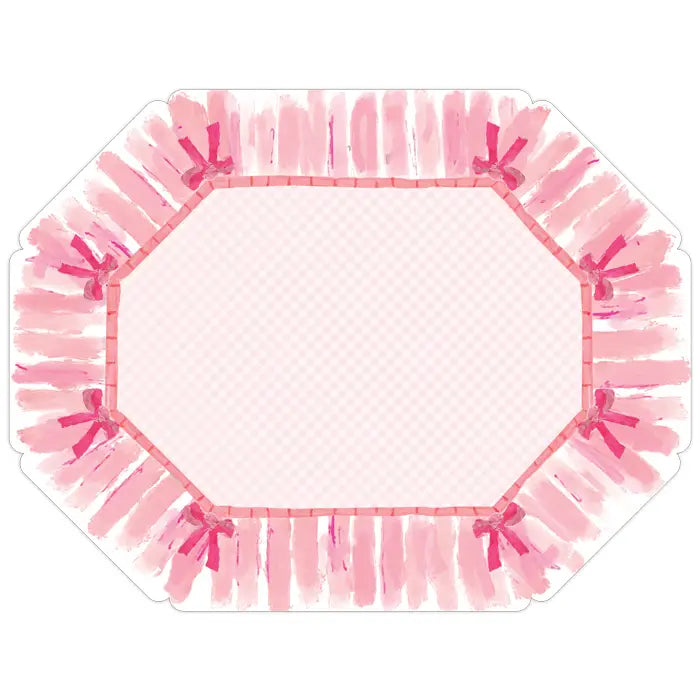 Pink Ribbon Border with Bows Posh Placemat