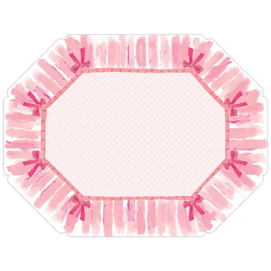 Pink Ribbon Border with Bows Posh Placemat