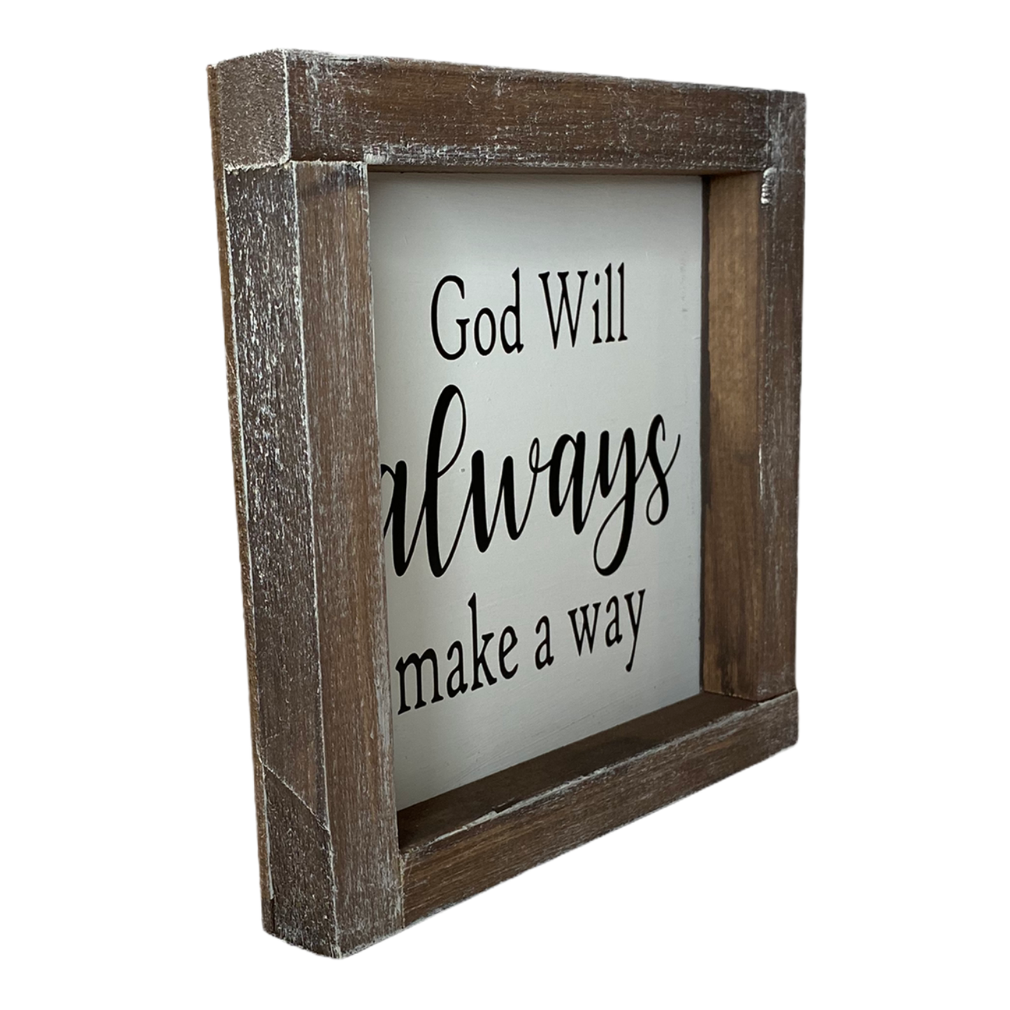 Framed Shelf Sign, God Will Make a Way
