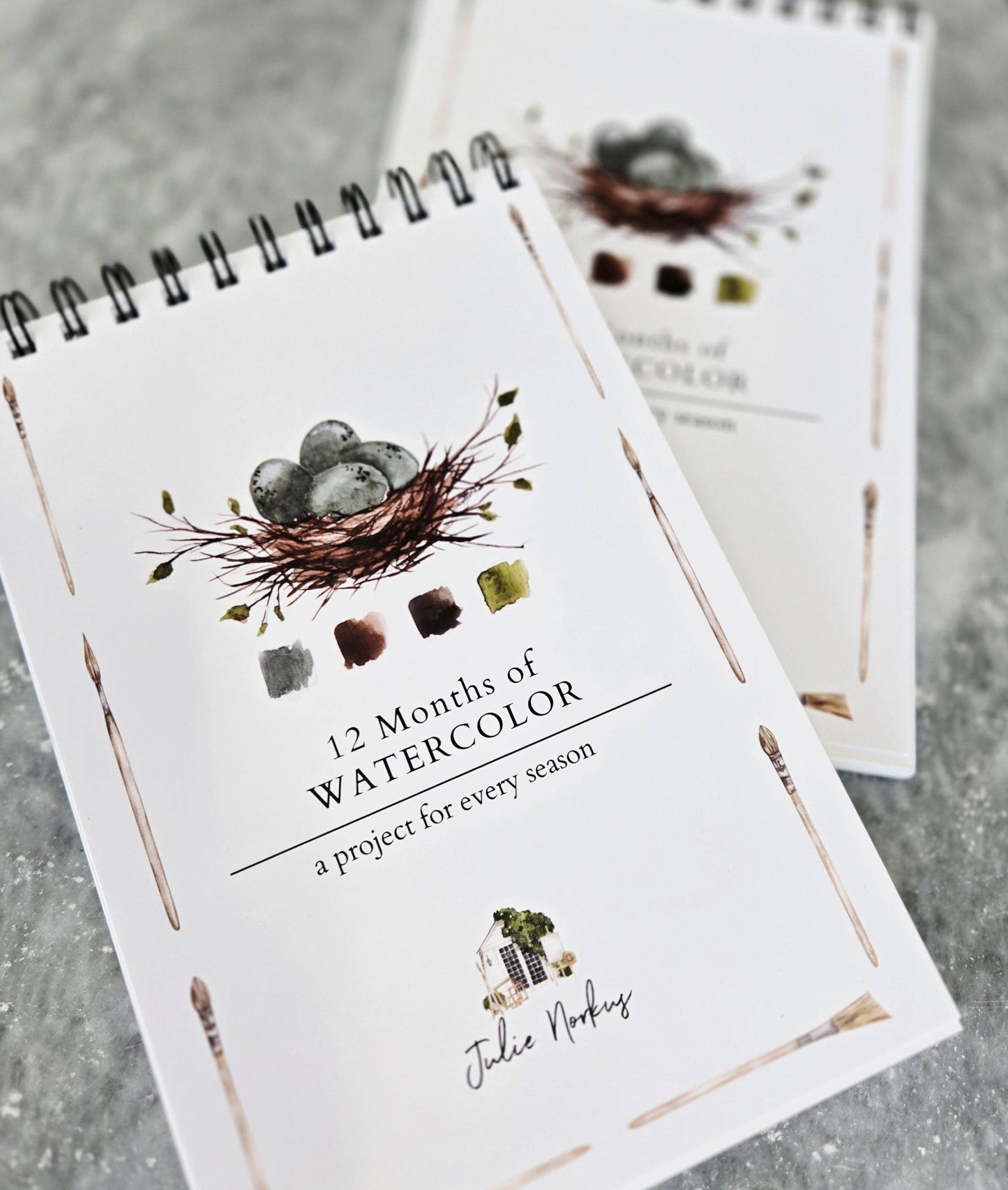 Watercolor Workbook, Spiral Bound 12 Months of Watercolor
