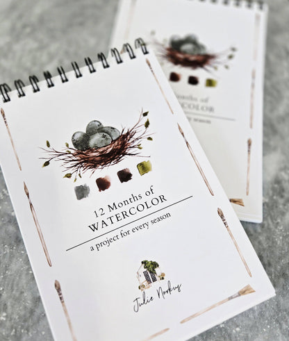 Watercolor Workbook, Spiral Bound 12 Months of Watercolor