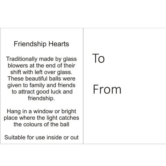 8cm Friendship Heart - Multicoloured Turquoise
