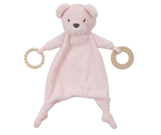 Bella the Pink Bear Teether Blankie