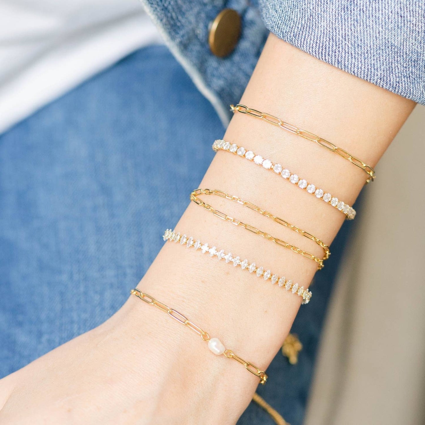 Pulsera de tenis con polea de 3 mm