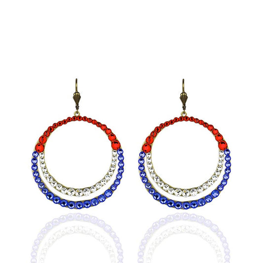 Americana Double Hoop Earrings