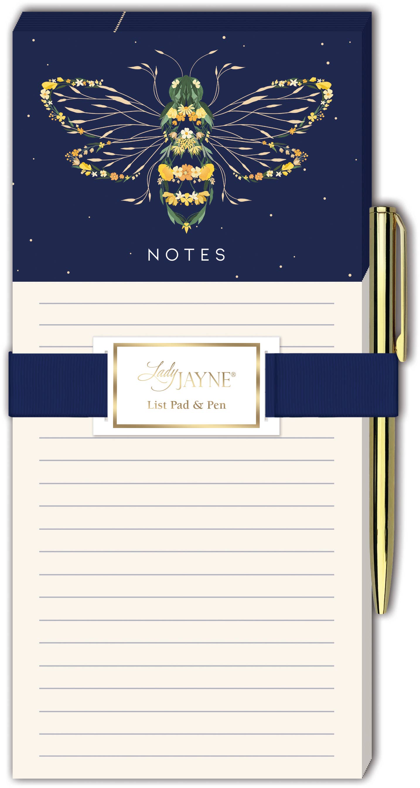 Magnetic List Pad with Pen - Bee