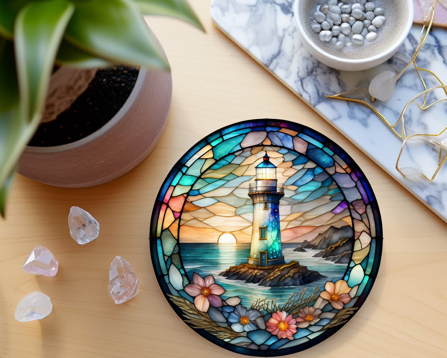 Lighthouse Ceramic Coaster SET OF 4