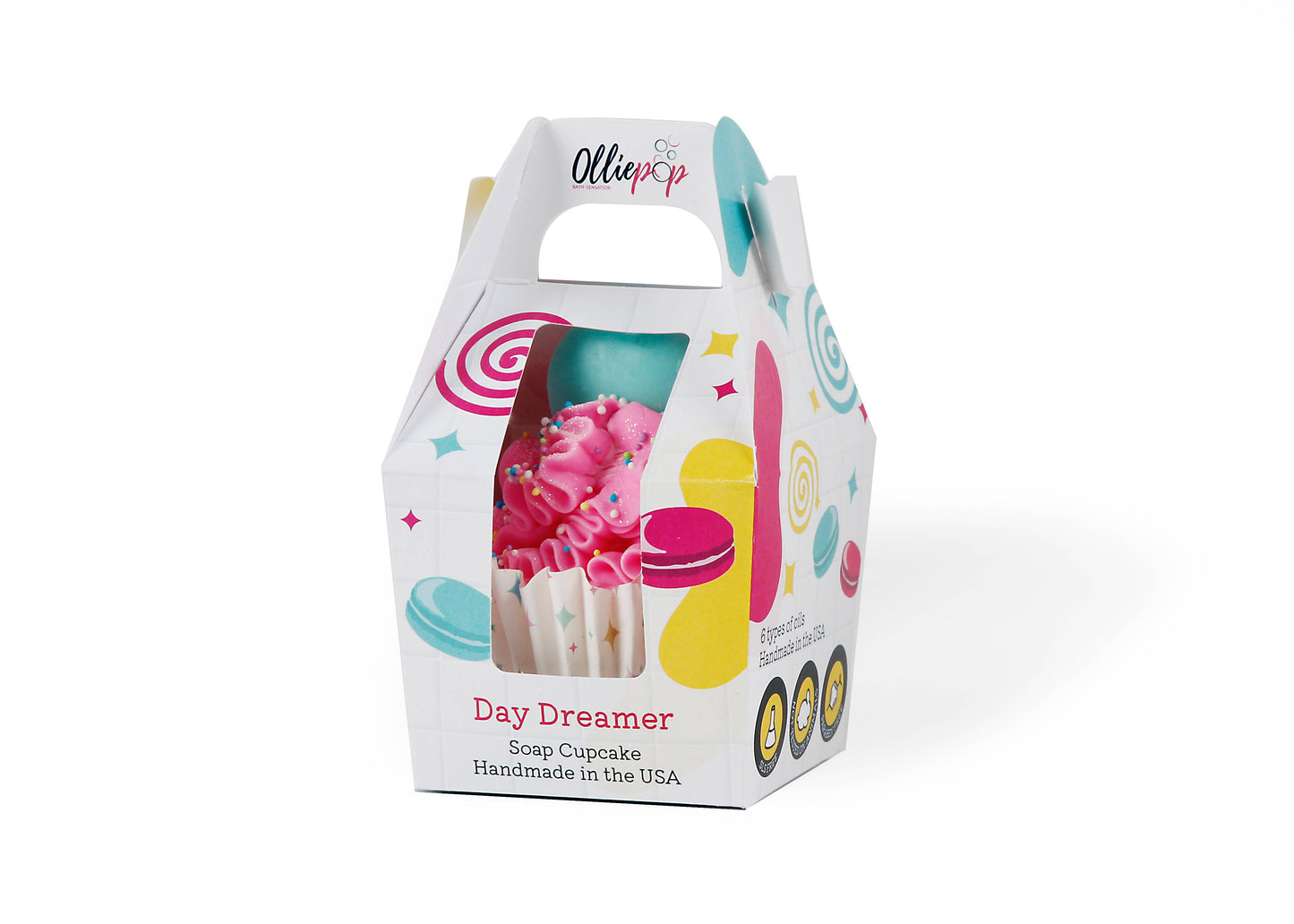 Handmade Day Dreamer Cupcake Soap (Peony Suede): Box