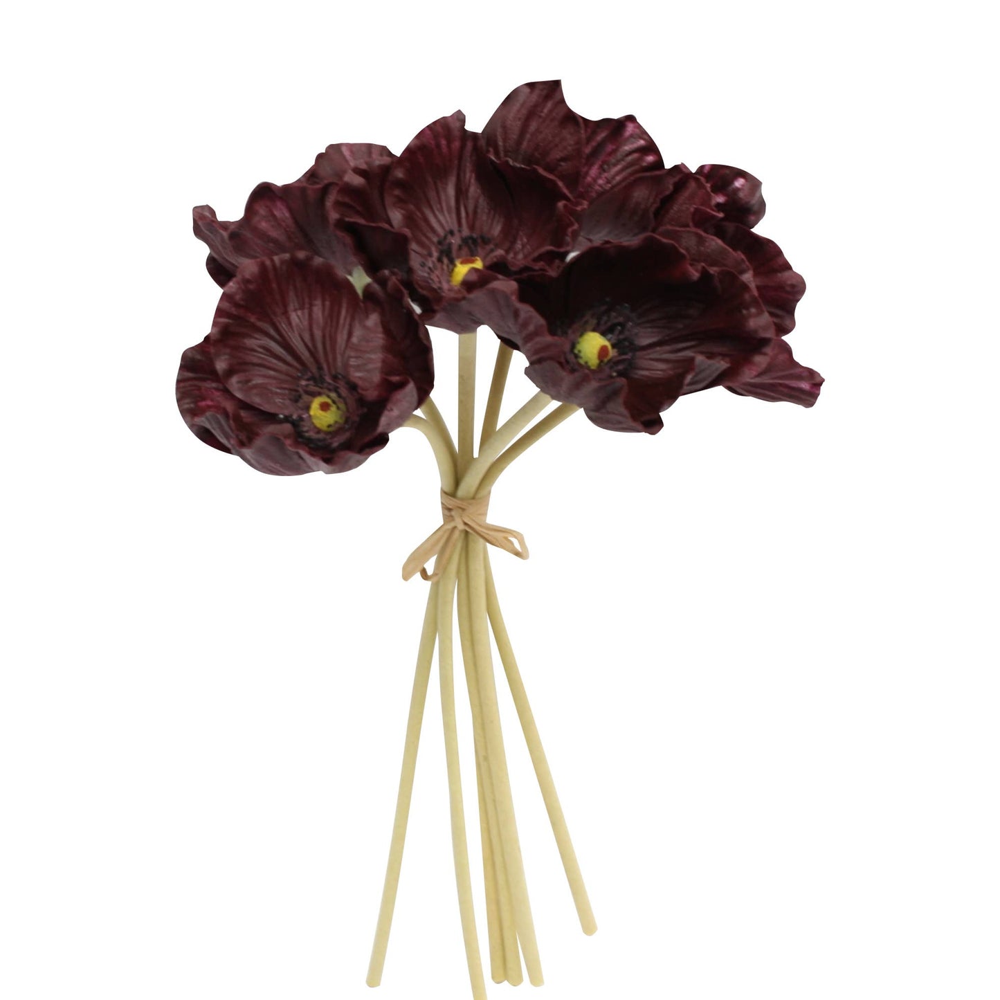 11" Real Touch Poppy-6 stems per bundle